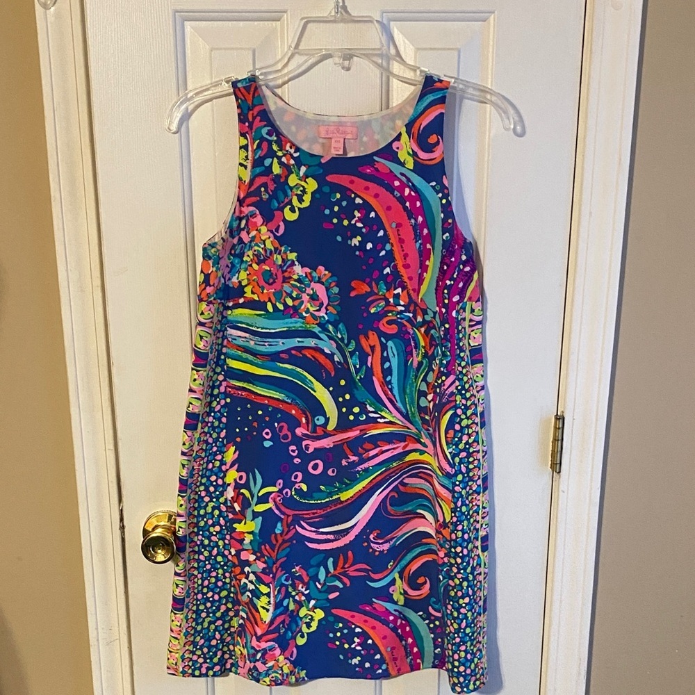 Lilly Pulitzer Mini Dress • Tropical Print • Vacation Beach Dress Size XXS